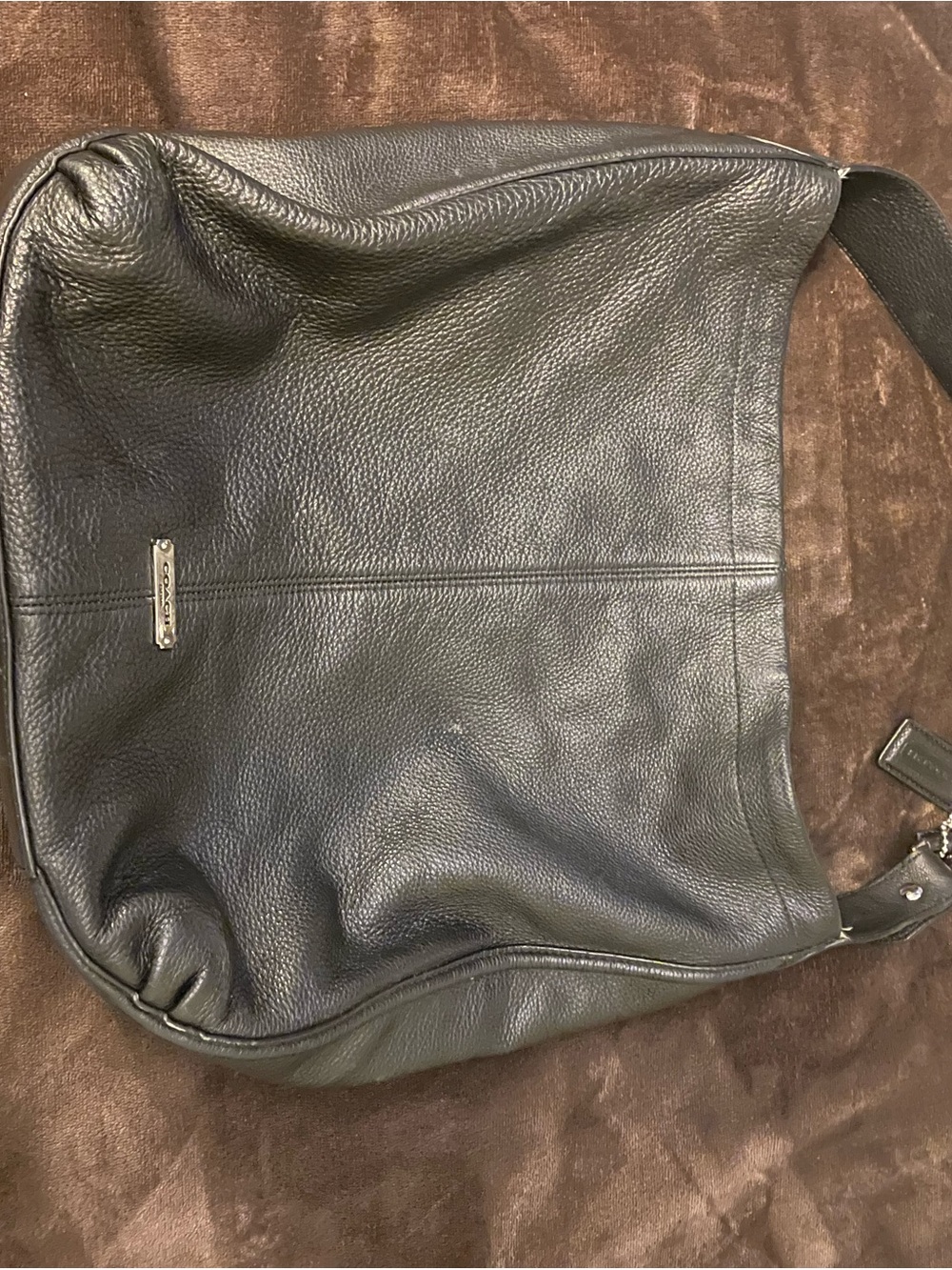 Wow!!Coach Black Pebbled Leather Shoulder Bag. Like new.
